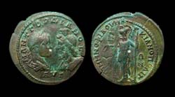 Moesia Inferior, Markianopolis, Gordian III and Serapis, Athena Reverse